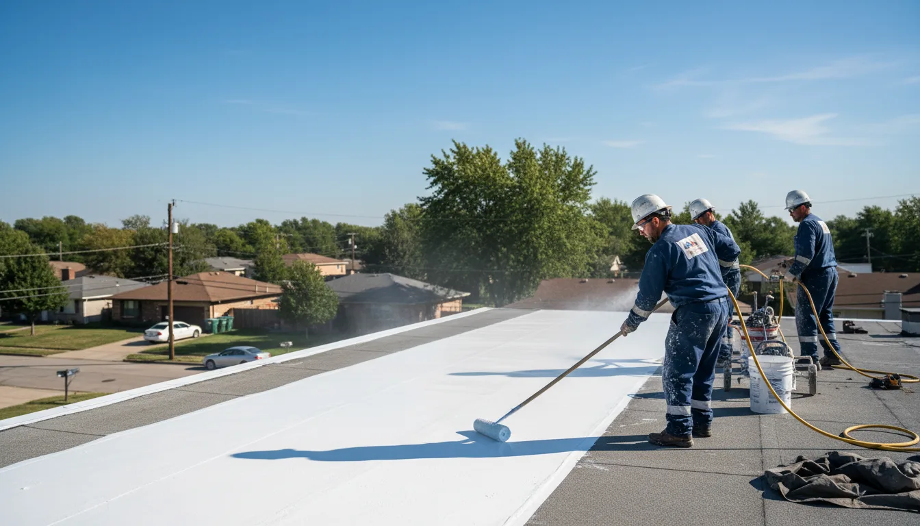 Commercial roof coating in Traver, CA near me